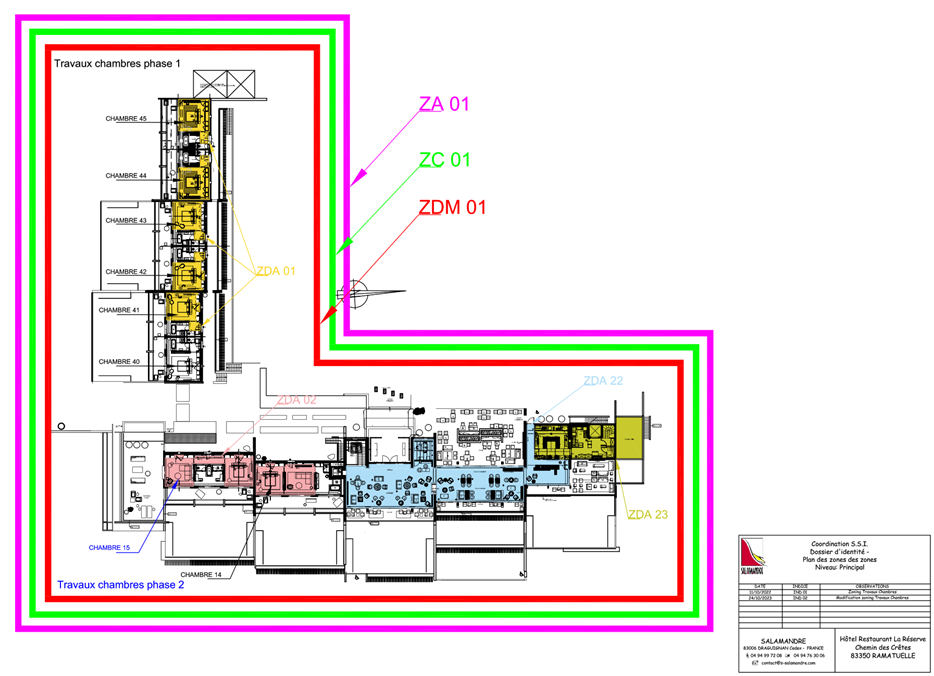 Plan de l'Hôtel la Réserve à Ramatuelle